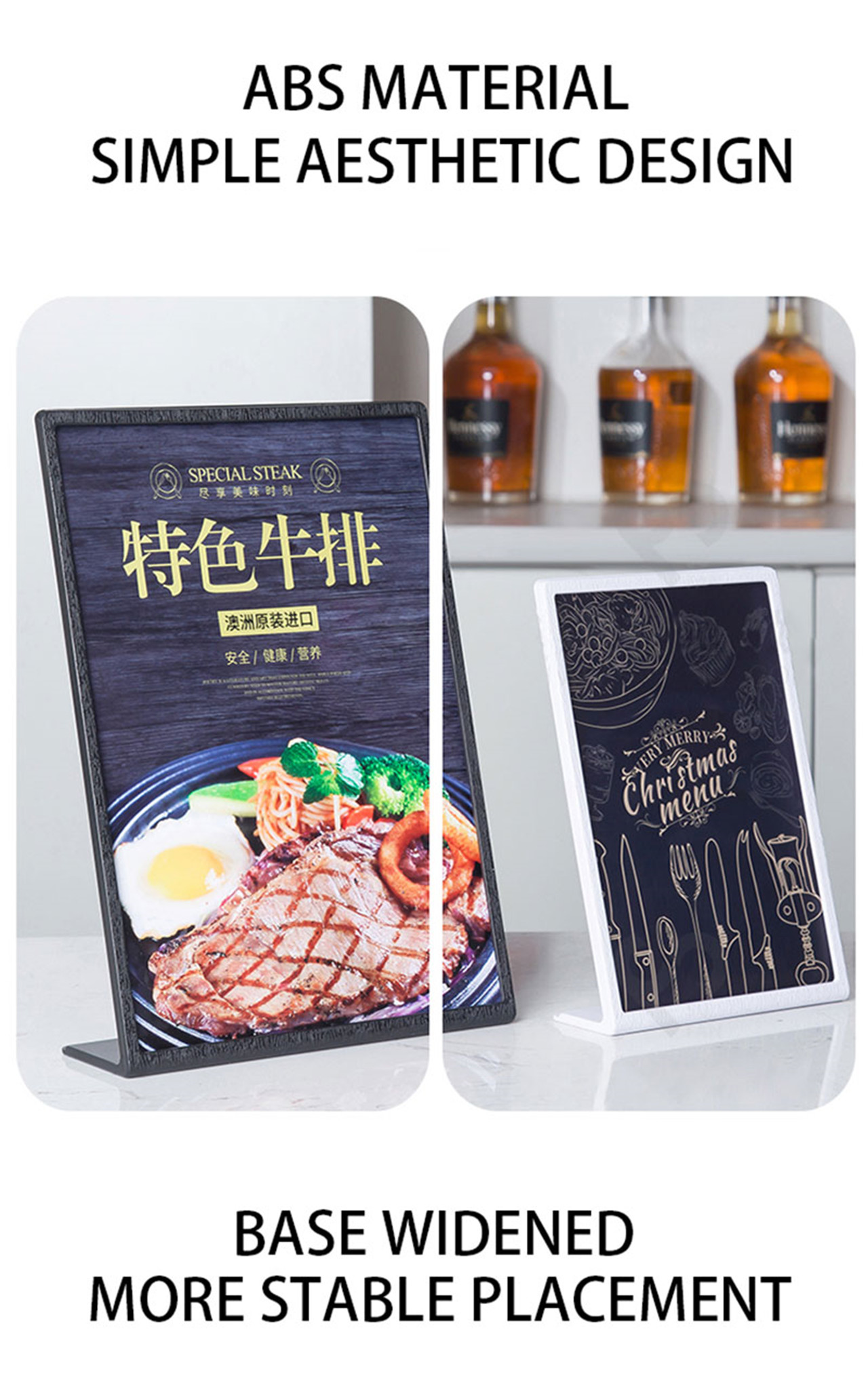A4A5 Double Sided Clear Acrylic with Base Desktop Counter Poster Sign Holder Menu Display Stand (1)