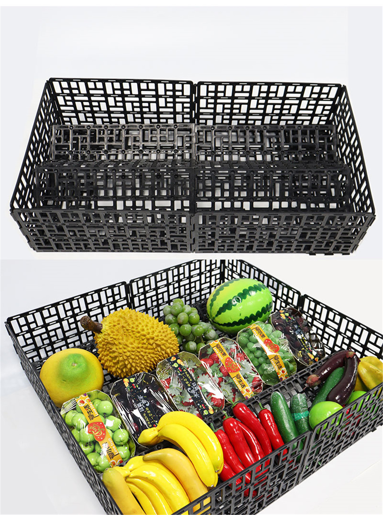 Supermarket Fresh Baffel Frukt och Grönsaker Plast Staket Panel (6)