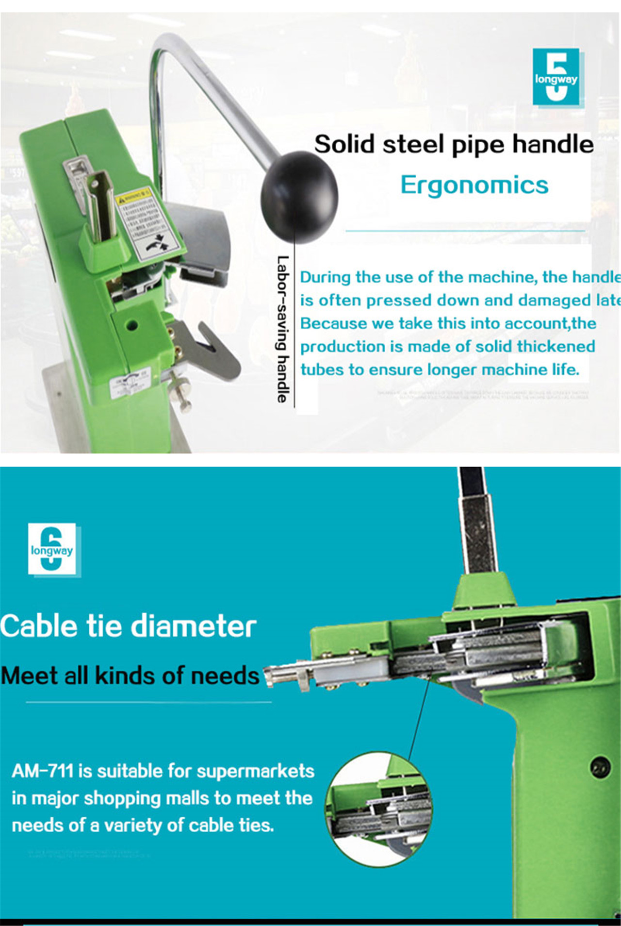 Supermarket Special 711 U-förmige Mini-Versiegelungsmaschine, Plastiktüten-Versiegelungsmaschine, Verpackung, Obst, Gemüse, Bindemaschine (3)